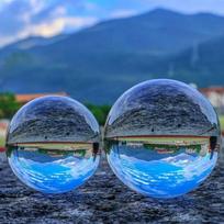 Clear 20mm/30mm/40mm k9 Crystal Feng Shui Ball Glass Magic Sphere for Photography Prop Home Wedding Decoration Birthday Gift blue