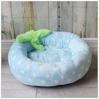 Pet Dog Kennel Soft Round Pet Lounger For Small Medium Dogs Sleeping Cushion Warm Cat Nest Puppy Basket Chihuahua Teddy Sofa Diameter 40CM rožinė