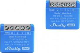 Shelly 1 Mini Gen4 Smart switch Blue 2 pcs