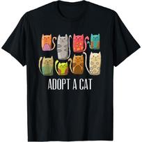 Adopt a Cat Shirt Cat Rescue Cat Adoption T-Shirt XXXXXL juoda