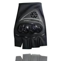Cycling gloves motorcycle men's summer half-finger racing rider four seasons locomotive carbon fiber protective gloves average size black