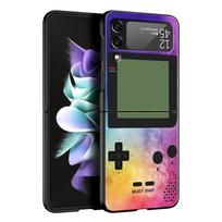 For Samsung Galaxy Z Flip 3 4 5 Hard Black Folding PC Phone Case Gameboy Boy Game For Samsung Z Flip3 Back Cover Protect Shell Galaxy Z Flip 5 gray