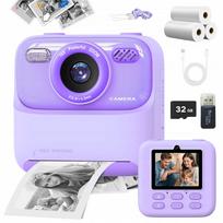 Mini spausdintuvas instant thermal camera 3 roll purple
