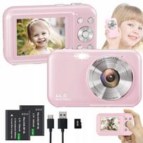 Skaitmeninis fotoaparatas vaikams 1080P 44MP su asmenukių funkcija ir 32GB atmintimi