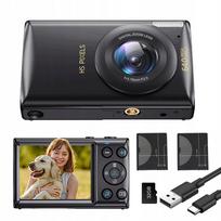 Skaitmeninis fotoaparatas 4K 64MP su WiFi, 18x priartinimu ir 32GB kortele