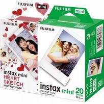 Fotoaparato kasetės Fujifilm Instax MINI 8 9 11 12, 30 nuotraukų, su širdelėmis