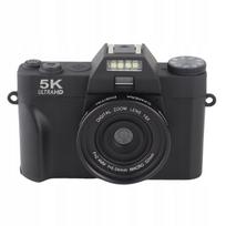 Skaitmeninis fotoaparatas 75 MP 5K su 180° pasukamu ekranu ir 4K įkrovikliu