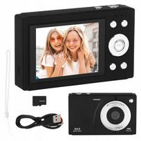 Skaitmeninis fotoaparatas 48MP 4K su autofokusu, 18x priartinimu, IPS 2.8 ekranu ir 64GB kortele