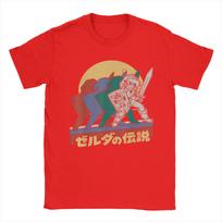 Vintage The Legends Of Zeldas Retro Link Kanji Portrait TShirts for Unisex 100 Cotton T Shirt  Short Sleeve Tees Printed Tops S