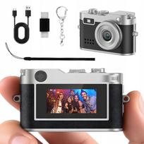 Skaitmeninis fotoaparatas MINI 1080P 2MP su LED ekranu, USB C, OTG, nešiojamas