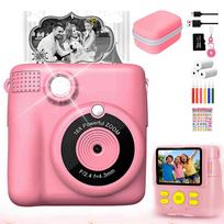 Momentinis fotoaparatas su spausdintuvu 1080P, selfie režimas, 32GB, 2,4 colio ekranas