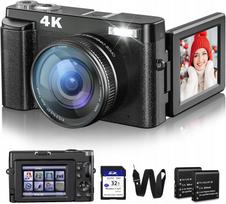 Skaitmeninis fotoaparatas 4K DC101 fotografijoms ir vaizdo įrašams