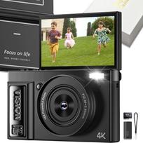 Skaitmeninis fotoaparatas su 3" pasukamu ekranu, 64MP, 16x, 4K, juodas