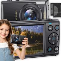 Skaitmeninis kompaktinis fotoaparatas 64MP 4K LCD 2.8'' su 32GB kortele vaikams
