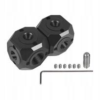 Trikojo laikiklio adapteris su 1/4" ir 1/8" srieginėmis angomis, dvigubas