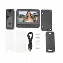 Vaizdo durų skambutis 1080P, naktinis matymas, 4,3 colių spalvotas ekranas, IP65, 4U