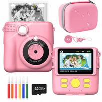 Vaikiškas Polaroid fotoaparatas su terminiu spausdintuvu, 2.4" IPS ekranas