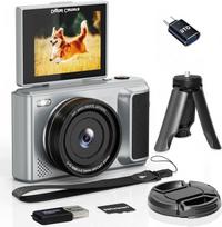 4K skaitmeninis fotoaparatas su 180° pasukamu ekranu ir 16x priartinimu