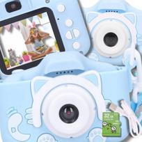 Vaikiškas skaitmeninis fotoaparatas Full HD 40 Mpx su žaidimais ir 32GB kortele XXL