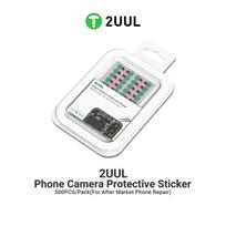 2UUL DA31 500 vnt./pakuotė Kameros apsauginis lipdukas mobiliajam telefonui Aukštos kokybės Face ID taškinė matrica Atsparus dulkėms Atsparus lietimui lipdukas white