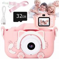 Vaikiškas fotoaparatas Camera Kitten su 32GB kortele 3L+