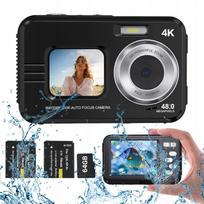 Skaitmeninis 4K fotoaparatas, 48MPX, atsparus vandeniui, 64GB