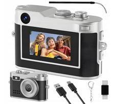 Mini skaitmeninis fotoaparatas 1080P 2MP su spalvotu LCD ekranu, LED apšvietimu, juodas