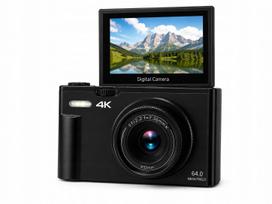 Kompaktinis skaitmeninis fotoaparatas, 16x priartinimas, 4K, 64MP, 32GB