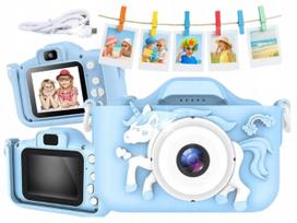 Vaikiškas skaitmeninis fotoaparatas Full HD 12 MPX Unicorn XXL mėlynas