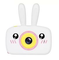 Vaikiškas skaitmeninis fotoaparatas BUNNY 12Mpix FULL HD su filtrų rėmeliu, žaidimu ir dirželiu