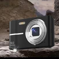 Skaitmeninis fotoaparatas HD, 50MP, 64GB, 16x priartinimas, nešiojamas