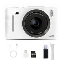 Skaitmeninis fotoaparatas 4K 48 MP su 16x makro priartinimu, kortele