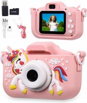 Vaikiška 1080P skaitmeninė Unicorn kamera su 64GB SD kortele