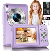 Skaitmeninis fotoaparatas HD 1080P 44MP 16x su 32GB, violetinis