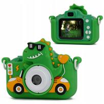 Vaikiškas skaitmeninis fotoaparatas XREC X2, dinozauro dizainas, 1080p, 4GB kortelė