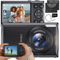 Skaitmeninis fotoaparatas 4K 64MP 18x priartinimas, 2.8" ekranas, 32GB kortelė