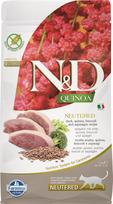 Sausas pašaras sterilizuotoms suaugusioms katėms N&D Quinoa Duck, 1,5 kg