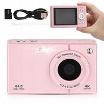 Skaitmeninis fotoaparatas 64MP 4K, autofokusas, 18x priartinimas, 2.8 IPS ekranas, 64GB kortelė