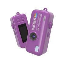 Mini skaitmeninis fotoaparatas Retro K8 HD, raktų pakabukas, violetinis
