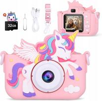 Vaikiškas fotoaparatas TEEROK X10S Unicorn 32GB rožinis