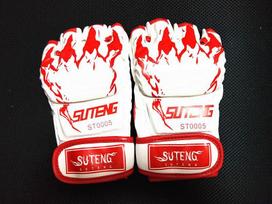 Sagitar Open-Finger MMA Sanda Gloves red
