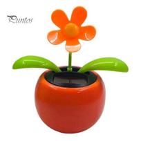 Swinging Toy Car Ornament Funny Solar Powered Cartoon Vibrant Ornamental Decoration Dancer Toys Gifts Automobile Dashboard Dancing Flower for Friend K black