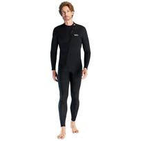 1.5mm Front-Zip Full Wetsuit Scuba Diving Snorkeling Surfing Swimming Warmth Thermal Neoprene Dive Suit Unisex XS black