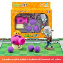 New Plants Vs Zombies 2 Soft Silicone Playset Cactus Peashooter Coconut Cannon Interactive Educational Toy Figure Kids Gifts orange