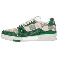 LOUIS VUITTON Kedai Lv Žemi Sportbačiai Unisex Balti Žali 1AC58E 42 žalia