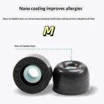 3 Pairs Soft Memory Foam Replacement Ear Tips Cushion No Ear Pain for All Day Wear Fits XM3 XM4 XM5 XM6 A2 gray