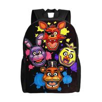 FNAF Siaubo Žaidimo Kuprinė Vyrams Didelės Kuprinės Poliesterio Laisvalaikio Vidurinės Mokyklos Krepšiai Kelioninė Individuali Kuprinė (as the picture,as picture) black