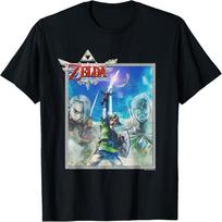 The Legend of Zelda The Skyward Sword Hyrule Poster T-Shirt S juoda