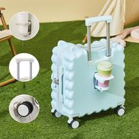 OEING Kids Ride-On Carry-On Suitcase white