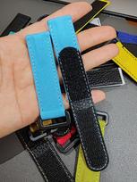 20 mm Velcro tvirtinimo drobės laikrodžio dirželis vyriškas, skirtas Rolex Daytona Omega Seahorse Rudder Bay Seiko nailoninis laikrodžio dirželis 20mm blue